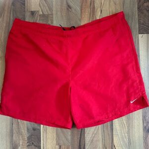 Nike Men's Bright Red Swim Trunks